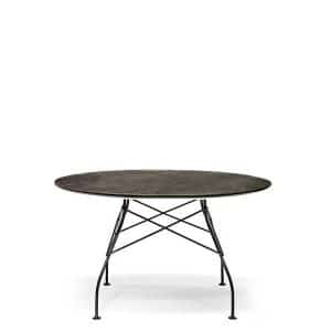 Kartell Glossy Marble spisebord Ø128 cm - Aged bronze - Flere farver