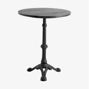 Addy Cafebord i jern og marmor - Sort - Ø60 cm fra Nordal