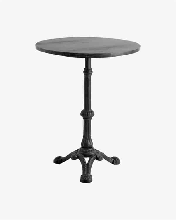Addy Cafebord i jern og marmor - Sort - Ø60 cm fra Nordal