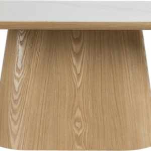 Spisebord Studio White Almira ovalt 200 x 90 cm natur marmor-mat MDF