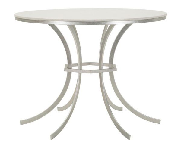 Glam bord i hvid, jern og marmor - 100x76x5 cm