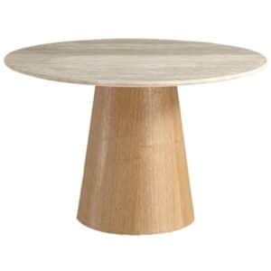 Homeville Saline spisebord marmor/træ natur 120x120x76cm