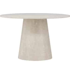 VENTURE DESIGN Lanzo spisebord, rund - beige MDF med marmor look (Ø120)