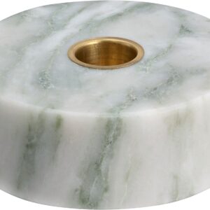 Marble Base Candleholder, Light Green, 3,5x10 cm