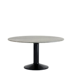 Muuto Midst Table - Dia.140cm - Grey Marble - Base Farve | Black