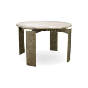 Bodega rundt spisebord i antik messing