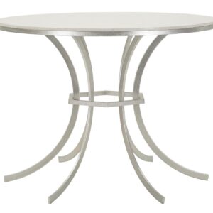 Glam bord i hvid, jern og marmor - 100x76x5 cm