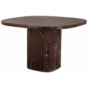 ORCHID Firkantet spisebord i jern og marmor 120 x 120 cm - Bordeaux marmor