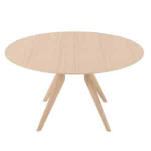 PBJ Corna rundt spisebord Ø:140 cm - Lys lakeret eg - Marmor laminat