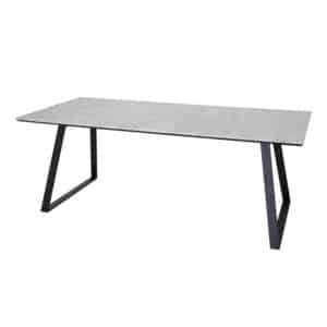 VENTURE DESIGN Estelle spisebord - hvid marmor og sort metal (140x90)